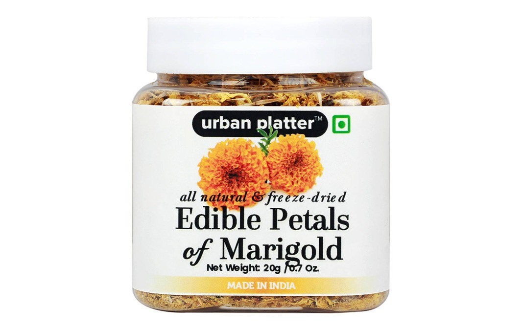 Urban Platter Edible Petals Of Marigold   Glass Jar  20 grams